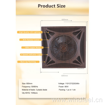 Factory Ceiling Wall Mount Fan With LED Light